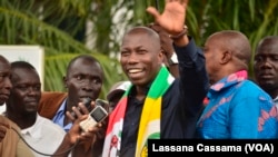 Domingos Simões Pereira, primeiro-ministro demissionário, na manifestação do PAIGC em Bissau. 17 Agosto 2015 Guiné-bissau