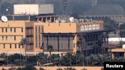Kedutaan besar Amerika Serikat di Baghdad, Irak, 7 Januari 2020. (Foto: Reuters)