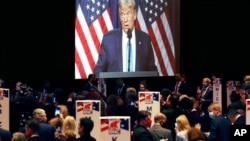 Presiden Donald Trump pada hari pertama Konvensi Partai Republik di Charlotte, North Carolina, 24 August 2020. (Foto: Travis Dove/The New York Times via AP, Pool)
