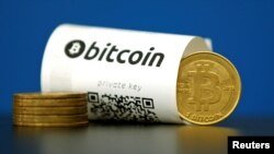 Le bitcoin, monnaie virtuelle servant pour les transactions en ligne, 27 mars 2015.