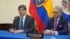 Canciller de Ecuador: "propósitos políticos de desestabilización" durante protestas son "patentes"