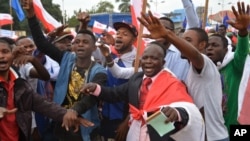 Manifestation anti-Kabila à Kinshasa, le 15 septembre 2015. (AP Photo/John Bompengo)