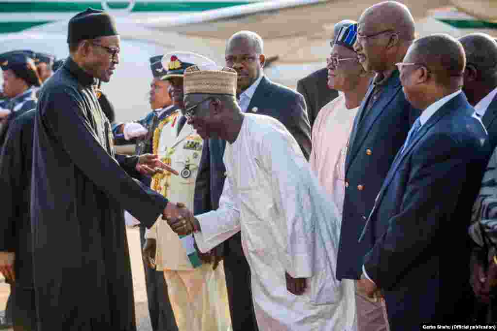 Shugaba Muhammadu Buhari na Najeriya yana isa Afirka ta Kudu domin taron kolin Tarayyar Afirka