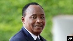 Le président du Niger Mahamadou Issoufou, 12 juin 2017.
