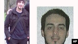 Dans cette photo non datée de combinaison fournie par la Police fédérale belge à Bruxelles le lundi 21 Mars , 2016, le suspect Najim Laachraoui est affiché.