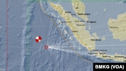 Peta lokasi pusat gempa di Mentawai Maret 2016. (Courtesy BMKG)