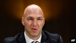 FILE - US Rep. Anthony Gonzalez, R-Ohio, speaks in Washington, Feb. 11, 2020.