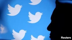 Foto Elon Musk dan logo Twitter terlihat melalui kaca pembesar dalam ilustrasi yang diambil 4 November 2022. (Foto: REUTERS/Dado Ruvic)