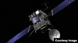 Rosetta, qui vient de poser le module Philae sur la comète (Photo ASE)