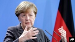 La chancelière allemande Angela Merkel à la chancellerie à Berlin , le 29 janvier 2016.