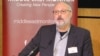 Jurnalis Saudi Jamal Khashoggi saat berbicara di sebuah acara yang diselenggarakan oleh Middle East Monitor di London, 29 September 2018.