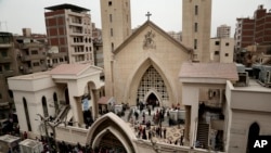 L'église St-Georges, Tanta, Egypte, le 9 avril 2017