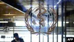 资料照片：世界卫生组织日内瓦总部的世卫组织标志。(2020年1月12日)
