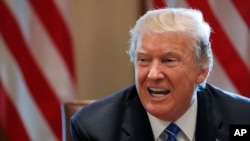 Presiden Amerika Serikat Donald Trump di Ruang Kabinet, Gedung Putih, Washington DC, 12 September 2017. (Foto: dok).
