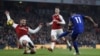 La recrue vedette d'Arsenal Pierre-Emerick Aubameyang a marqué son premier but pour ses débuts sous ses nouvelles couleurs contre Everton, lors de la 26e journée de Premier League, Angleterre, 3 février 2018. (Twitter/Arsenal)