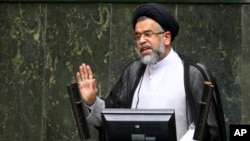 Iranian Intelligence Minister Mahmoud Alavi claims, Aug. 29, 2018, his agency had a “member of the Cabinet of a hostile country” in hand.