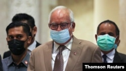 Former Malaysian Prime Minister Najib Razak arrives at Court of Appeal in Putrajaya, April 5, 2021.