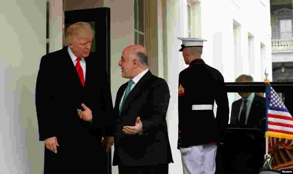 Firai Ministan kasar Iraqi Haider al-Abadi ya gana da takwaran aikinsa na Amurka Donald Trump a Fadar White House, inda suka tattauna kan al'amuran huldodin da suka shafi kasashensu, a ranar Litinin 20 ga watan Maris 2017.