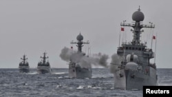 南韓海軍模擬抗擊北韓進攻演習