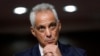 美國新任駐日大使拉姆·伊曼紐爾（Rahm Emanuel）在參議員聽證會上。 （美聯社照片）
