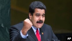 Venezuela's President Nicolas Maduro addresses the 69th session of the United Nations General Assembly, Sept. 24, 2014, at U.N. headquarters.