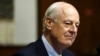 U.N. mediator for Syria Staffan de Mistura is seen at peace talks at the United Nations in Geneva, Switzerland, Feb. 1, 2016. 