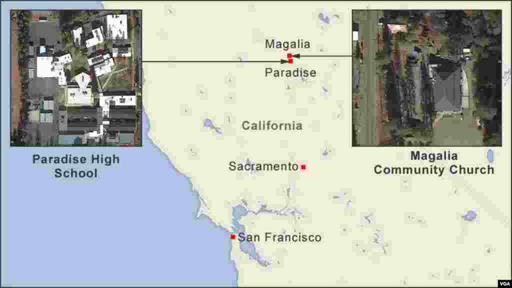 Paradise and Magalia, California