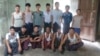Myanmar nationals who were rescued by Thai military in Sungai Kolok, a town in Narathiwat province, near the border with Malaysia on May 13, 2020, after the group had been abandoned by a labor agent taking them to Malaysia. (Courtesy photo)