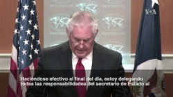 Secretario Tillerson se despide