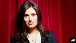 Tony Award-winning actress, singer and Oscar-nominated songwriter, Idina Menzel, Feb. 25, 2014, in New York. 