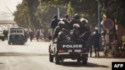 La police malienne lors d'une manifestation à Bamako, le 10 janvier 2018.