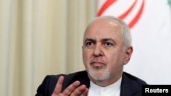  Iran's Foreign Minister Javad Zarif reacts during a news conference with Russia's Foreign Minister Sergei Lavrov (not pictured) after their meeting in Moscow, Russia, September 2, 2019.