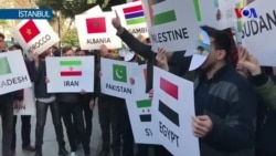 İçeride Kudüs Zirvesi Dışarıda Protesto