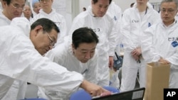 日本首相野田佳彥視察福島核電站(資料圖片)