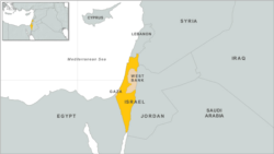 Israel, West Bank, Gaza map