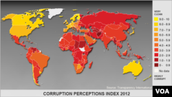 Índice Mundial de Corrupção 2012 da Transparência Internacional