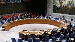 Réunion du Conseil de sécurité de l'ONU, New York, le 29 août 2017. 