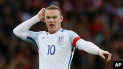 Wayne Rooney au Wembley stadium à Londre le 2 juin 2016. 