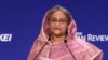 FILE - Bangladesh's Prime Minister Sheikh Hasina is seen delivering a speech during a visit to Tokyo, Japan.