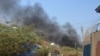 Smoke rises from fighting between Somali federal army and Jubaland state forces in Beled Hawo, in the Gedo region of Somalia, Jan. 25, 2021, in this image obtained via social media. (SHAFIE A. MAGAN @ShafiMagan)