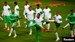 L’équipe algérienne lors de la Coupe du monde 2014