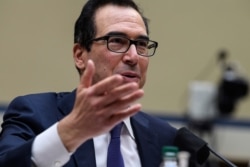 Treasury Secretary Steven Mnuchin testifies on Capitol Hill in Washington, Sept. 1, 2020.
