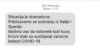 SMS poruka koju su pojedini građani Srbije dobili od Kriznog štaba