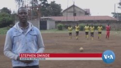 Agente da polícia queniana combate a criminalidade juvenil com futebol