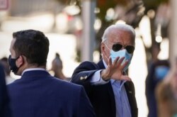 Democratic U.S. presidential nominee Biden attends briefing in Wilmington, Delaware, Nov. 5, 2020.